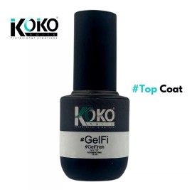 Koko Nails Gel Top Coat Finish, #gelfi Esmalte Para Uñas. Koko Nails Color Transparente