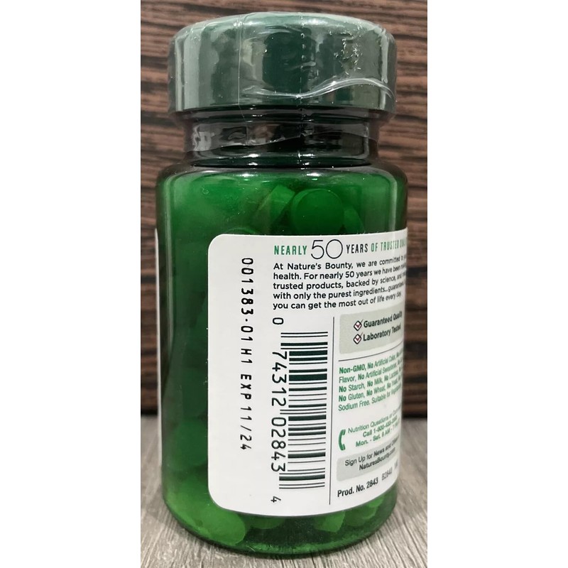 Nature's Bounty Folic Acid 800 mcg Tablets Maximum Strength 250
