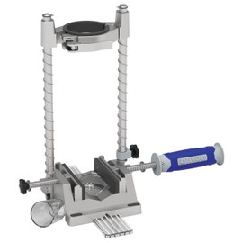 Tivoly EasyGuide DS300 XP 1110220007 Easy Guide Support DS300XP Suitable for Cordless Drills, Fast, Adjustable Drilling Angle, Tightening Vice and Integrated Suction System, Red Grey