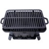 Oval Cast Iron Grill Outdoor, Portable Charcoal Grill& Tabletop Cast
