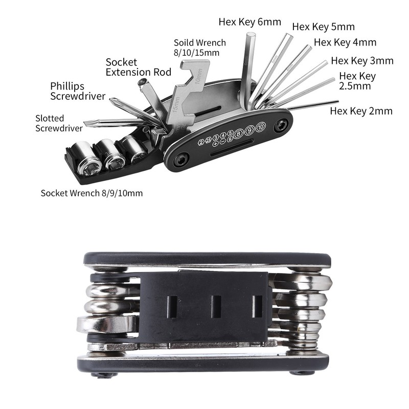 7Pcs Multifunctional Bicycle Chain Wheel Tool Set Mountain Bike Repair