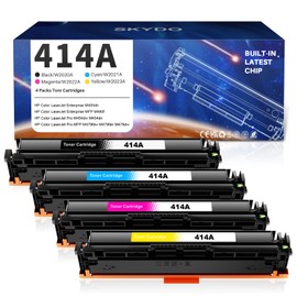 414A Toner Replacement for HP 414A 414X Toner Cartridges (with Chip) Work for HP Color Laserjet Pro MFP M479fdw M479fdn M479dw Pro M454dw M454dn M455dn M480f Printer (BCMY, 4-Pack)