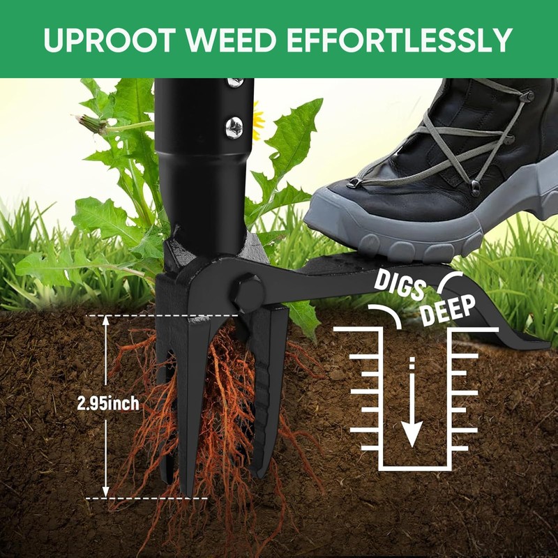 ZALAOR Weed Puller Tool for Garden – Stand Up Weed