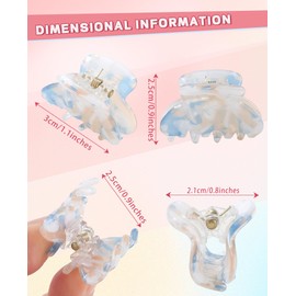 Claw Jaw Hair Clips 12PCS Small for Thin Hair Styling Mini Accessories Classic Clamp for Women Girls