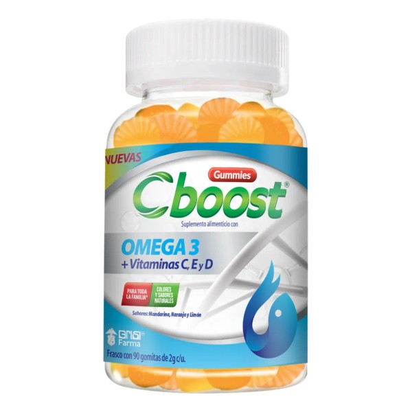 C-boost Gomitas Omega+ Vitaminas C, D Y E, 90 Cápsulas