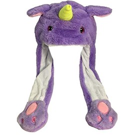 Mage World Happy Ears Unicorn Hat, purple
