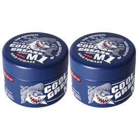阪本高生堂 クールグリースM1 210g×2個セット ファインコスメティックス ポマード メンズ ワックス グリース 無香料 水溶性 m1 ポマード ステッカーセット