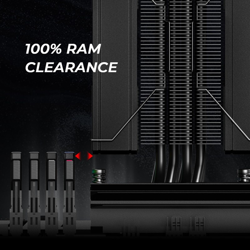 ID-COOLING FROZN A410 DK CPU Cooler, All-black Layout Single Tower