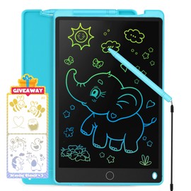 12 Inch LCD Writing Tablet for 3-8 Year Olds - Electronic Drawing Pad and Doodle Board as Educational Birthday Gifts for Girls and Boys (Blue)