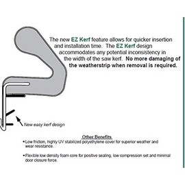 KS Hardware Foam Kerf Weather-Stripping, 3 x 96 inches, Brown (Black)