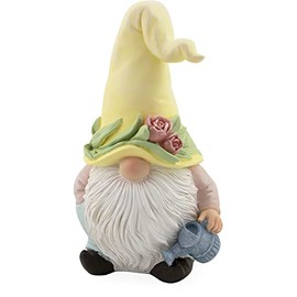 Boston International Garden Gnome Tabletop Figurine, 5.5-Inches, Dinky with a Yellow Hat
