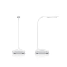 CSL - LED Schreibtischlampe Leselampe dimmbar – 3 Lichtmodi – Touch-Sensor-Schalter – wahlweise 5V Netz- oder Batteriebetrieb – 3 Helligkeitsstufen – 5500 K – flexibler Lampenhals