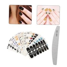 SAFIGLE 1set Nail Decoration Patches Durable Fingernail Stickers for DIY Nail Art at Graduation Gatherings and Parties Mixed Patterns for Unique Manicure Designs 16sheets