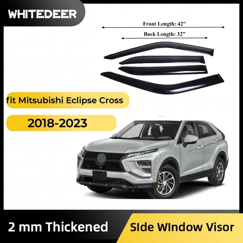 WhiteDeer ZH Durable Window Deflectors Rain Guards for Mitsubishi Eclipse