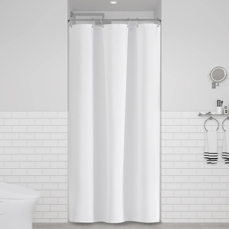 BTTN Stall Fabric Shower Curtain - 36 Inches Linen Textured
