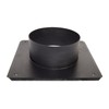 Stove Flue Liner Top Plate, 150mm Diameter, 265mm x 265mm, Matt Black, Heat Resistant