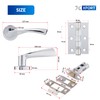 XFORT Polished Chrome Warped Lever On Rose Latch Pack, with