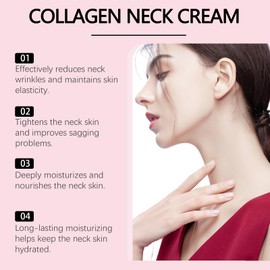 Pack of 2 Hydrolized Collagen Neck Cream, Neck Firming Cream Firming Cream for the Neck Line Anti-Wrinkle Cream, Moisturising Anti-Ageing Neck Cream for Delay Skin Ageing