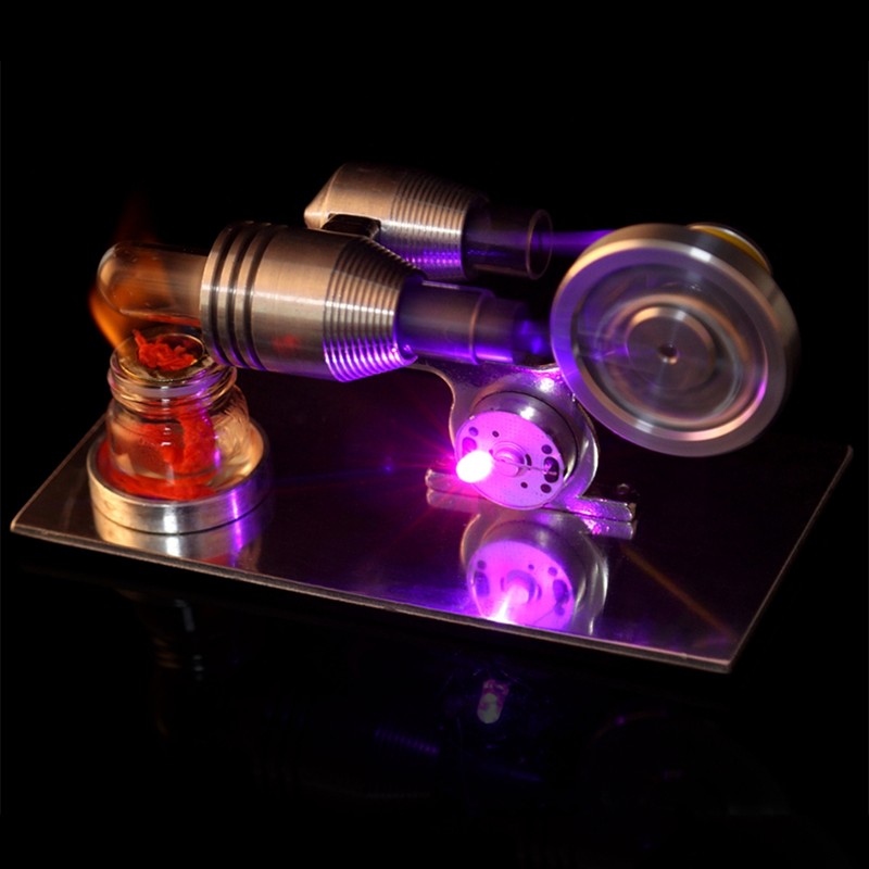 Hot Air Stirling Engine Motor Miniature Steam Power Physics Toy