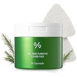 Dr.Ceuracle Tea Tree Purifine Toner Pad - Korean Skincare Mild Exfoliating and Pore Care, Double-Textured Face Pads with PHA, Zinc PCA, Niacinamide (60 Pads)