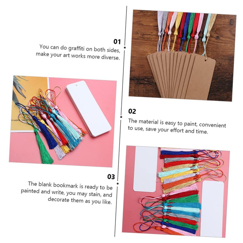 Operitacx 2 Sets Paper Blank Bookmark Book Markers Paper Bookmarks