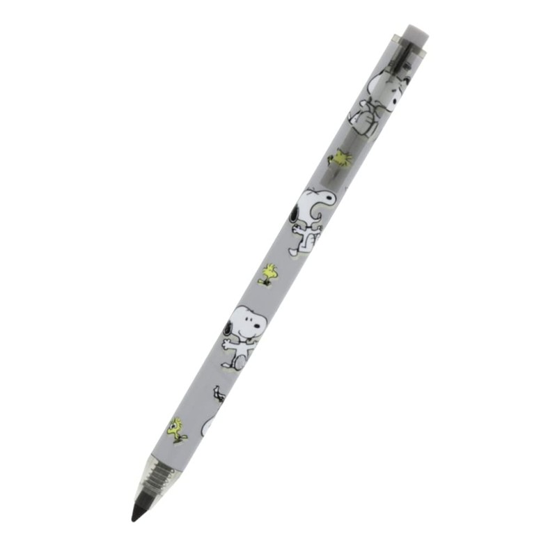 Sunstar Stationery S4482891 Snoopy Pencil, Metal Pencil, Metasil, Knock, Gray