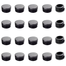 20PCS Round Plastic End Caps,Round Plastic Plugs,20MM Round Chair Leg Pipe Tube Insert Blanking Cover,End Cover Caps for Furniture Tables Desks Chairs Bed