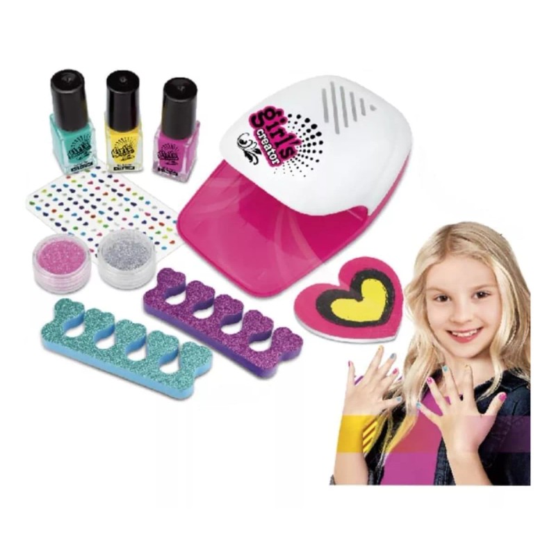 Ipidelo Set Decoración Salón De Uñas Para Niñas Con Secador