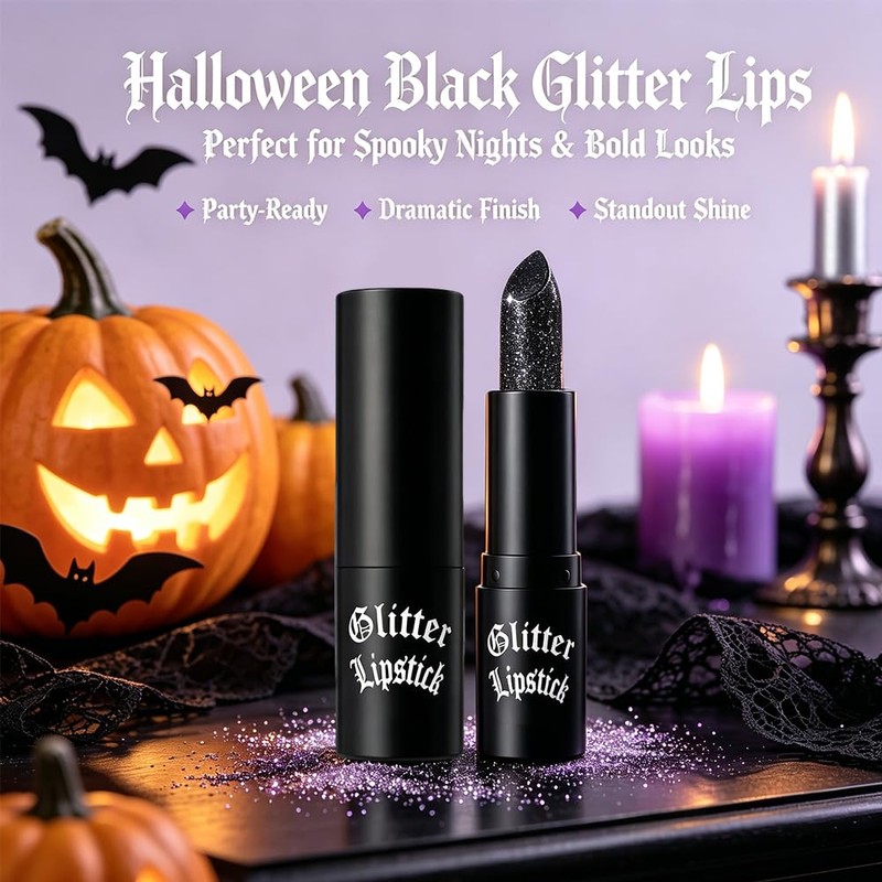 Metallic Shiny Glitter Lipstick, Nourished Lips, Long Lasting