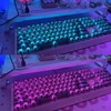 Elacgap 132 Keys Crystal Transparent Keycap Set,Custom CBSA Profile Backlit