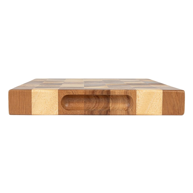 Creative Co-Op Suar Wood End Grain Rectangle Cheese and Cutting