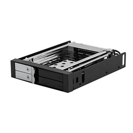 Kingwin SSD/HDD Internal SATA Tray-Less Hot Swap Mobile Rack Cage for Dual 2.5” SSD/HDD. Hard Drive Backplane Enclosure,Support SATA I/II/III & SAS I/II 6 Gbps Performance [Optimized for 2.5” SSD/HDD]