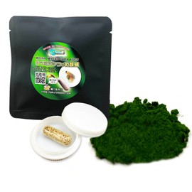 TamamiDinko Cultivation Set (Dried Egg Capsules / Special Chlorella Powder) with Dropper and Spoon (Strongest Live Bait for Medaka and Goldfish)