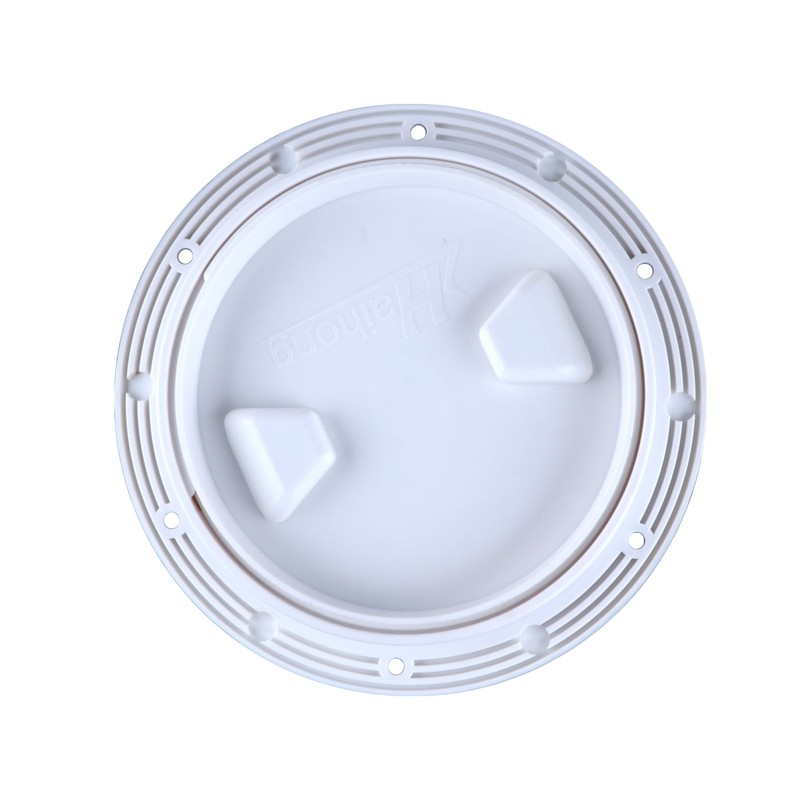 White Boat Hatch 8 Inch Round Non Slip Inspection Hatch