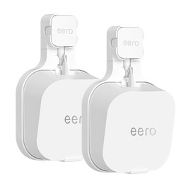 CUUTHOO Wall Mount for Eero 7,Outlet Wall Mount Bracket Fits for Eero 7 Dual-Band Mesh Wi-Fi 7 Router,Portable Router Mount with Cable Manage,White (2 Pack)