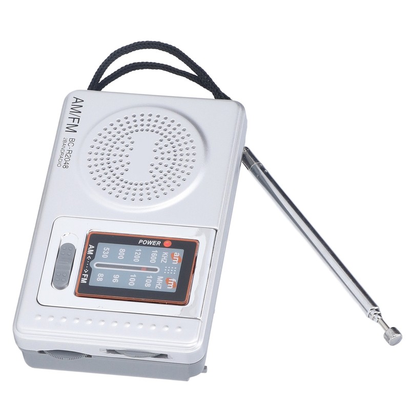 AM FM Radio Battery Power Supply Waterproof Plastic Material Portable
