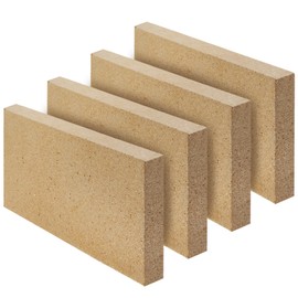 YIMITEE 4 Pack Fire Bricks, 2300F 9" L x 4-1/2" W x 3/4" H Insulating Woodstove Firebricks, Refractory Clay Bricks for Fireplace, Kilns, Fire Pit, Grill, Pizza Oven