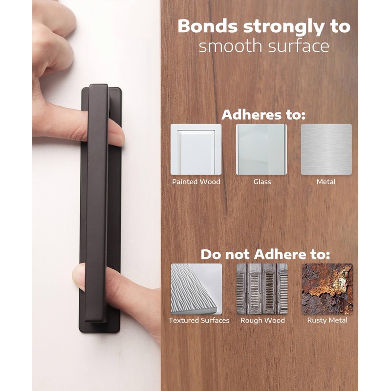 RVPEKUPE 2-Pack Adhesive Cabinet Handles Stick On Handle Self Stick
