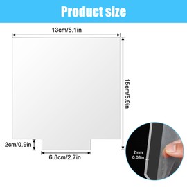 12 Pack Acrylic Sheet Clear Cast for LED Light Base 5.9" x 5.1" x 2 mm,Clear Square Casts Acrylic Blanks for DIY Laser Cutting Engraving Painting Drawing with Protective Film