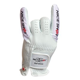 Nice Shot Il Corna The Bull Cabretta Leather Golf Glove Women's Left Hand White Medium M | Premium & Genuine AAA Cabretta Leather
