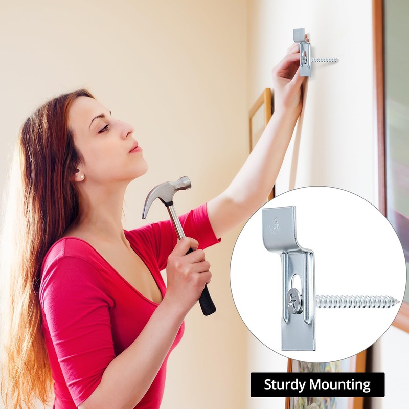 QWORK Frame Lock Security Hanging Kit with T-Head Screws -