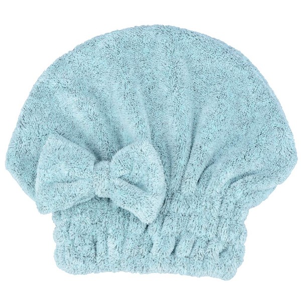 Microfibre Hair Drying Towel Cap Super Absorbent Quick Drying Hair Turban Wrap for Women Girls Hair (Sea Green, 1)