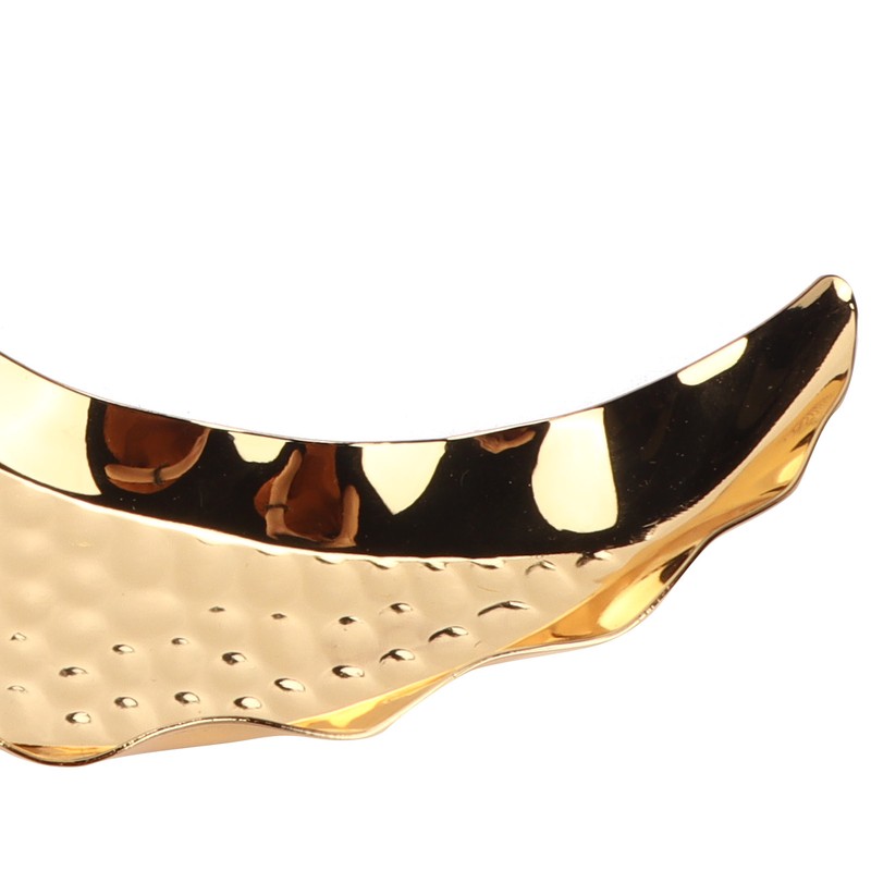 Serving Platter Zinc Alloy Fruit Plate Contemporary HalfMoon Shape Tableware