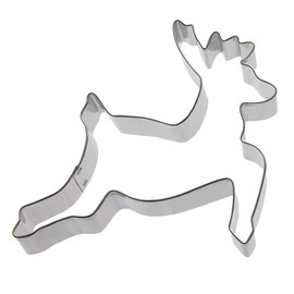 Foose Reindeer Cookie Cutter 5 Inch –Tin Plated Steel Cookie Cutters – Reindeer Cookie Mold