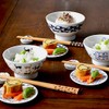Ceramic Indigo Cat Small Pattern Rice Bowl, Cloisonne Circle Size: