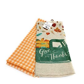 Now Designs Autumn Harvest Tea Towels 2 Count, 2 CT