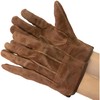 Uniworld Oil Cow Split Leather Gloves KS445 Brown Back Seam