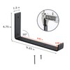 6-Pack Heavy Duty J-Shaped Shelf Brackets with Lip, 9-Inch Industrial
