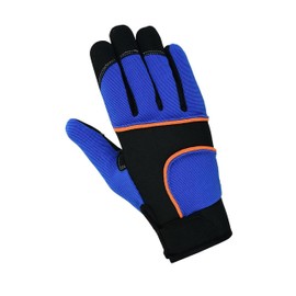 COLOURLINX Safety Work Gloves Gardening Working Gloves Mens Women Mechanic Construction Utility Flexible Padded Palm Protection Breathable Builder Multi-Functional (Blue, L)