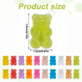 XIHIRCD 20pcs Luminous Gummy Bear Shoelace Charms, Cute Glow in The Dark Bear Shoe Charms Colorful Clog Pins Shoe Charms for Shoe Decoration